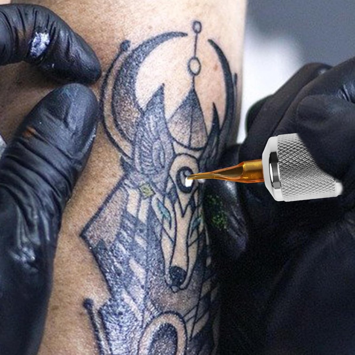 25mm Stainless Steel Tattoo Machine Tube Handle Grips Tip With Self Lock By Artibetter - Tattoo Unleashed