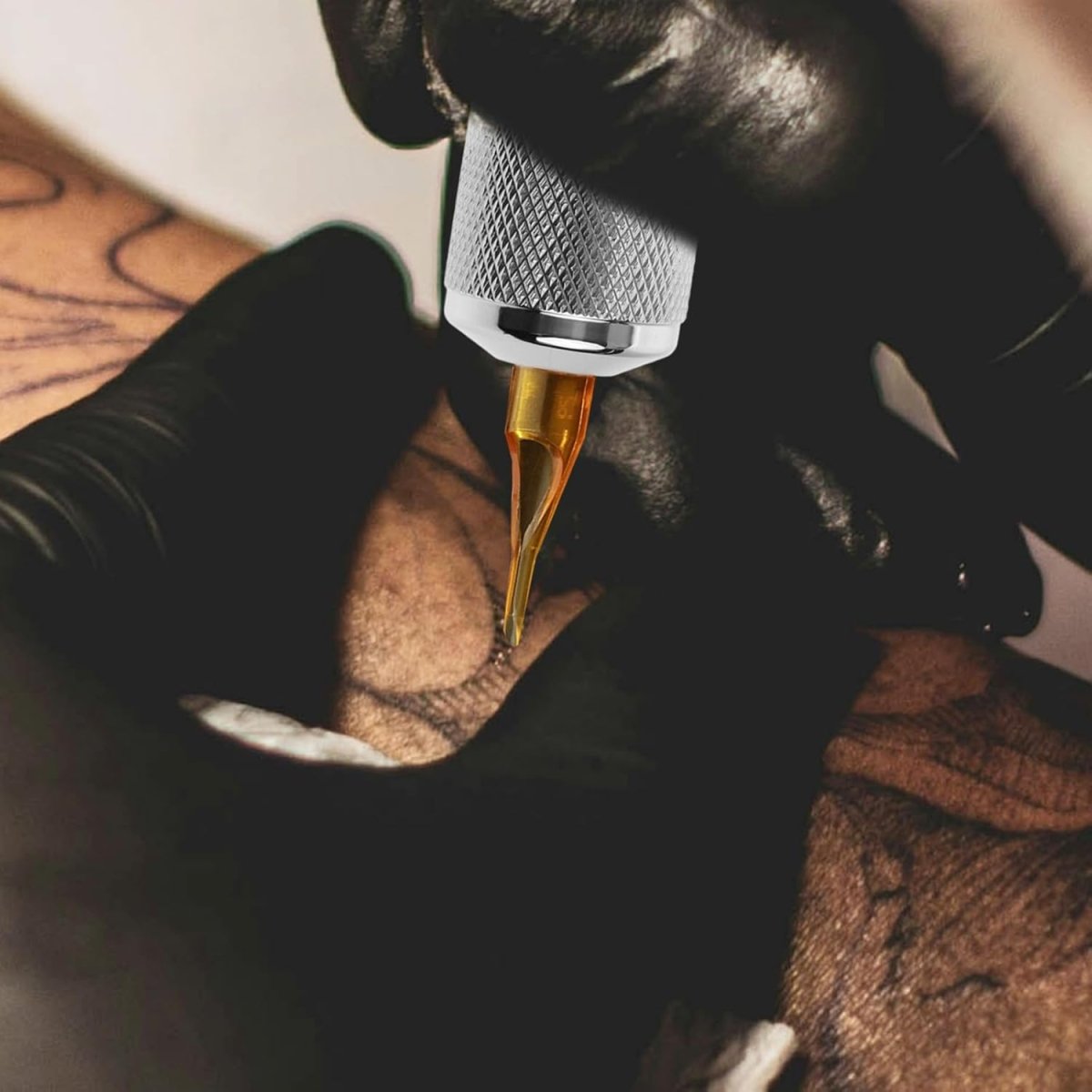 25mm Stainless Steel Tattoo Machine Tube Handle Grips Tip With Self Lock By Artibetter - Tattoo Unleashed