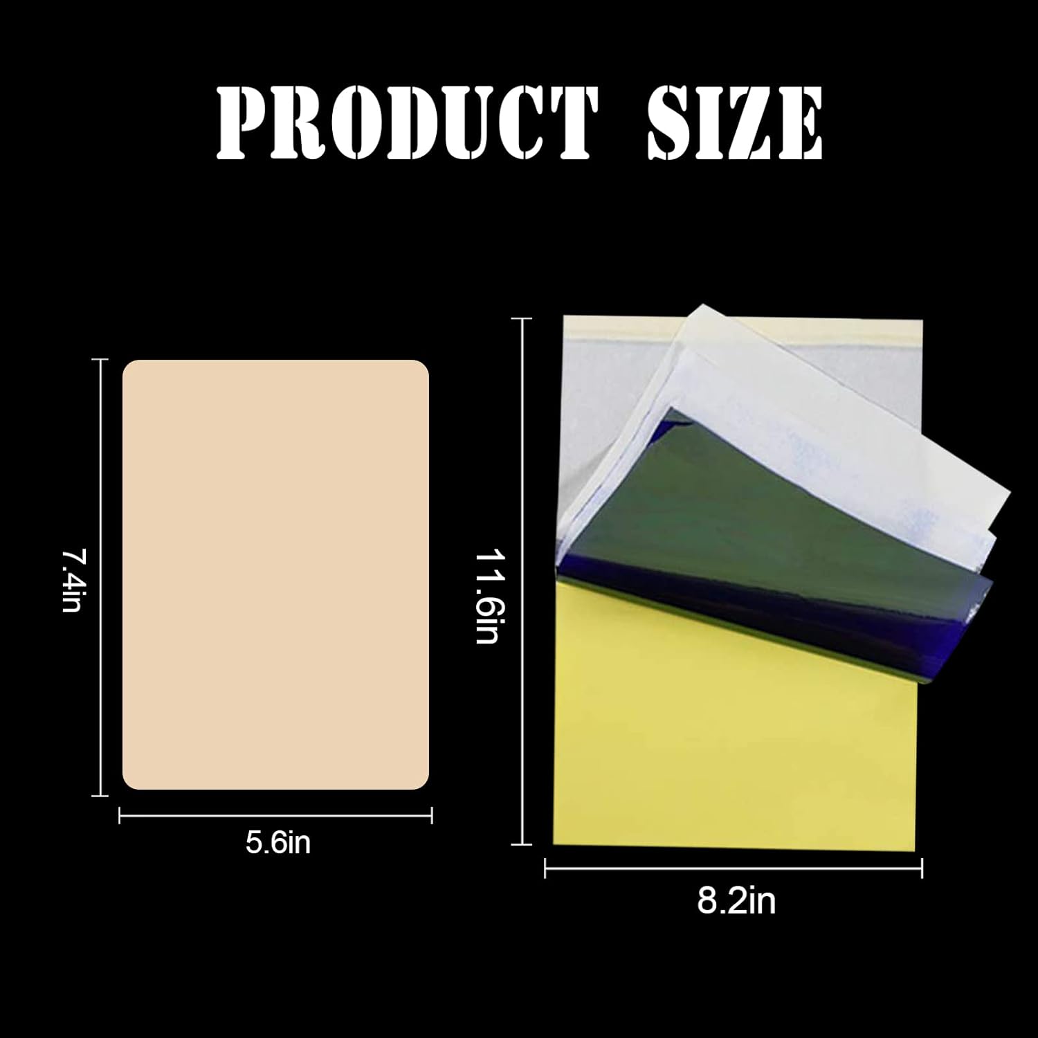 Jconly Tattoo Practice Skin & Transfer Paper Double-Sided Bundle - 35pcs