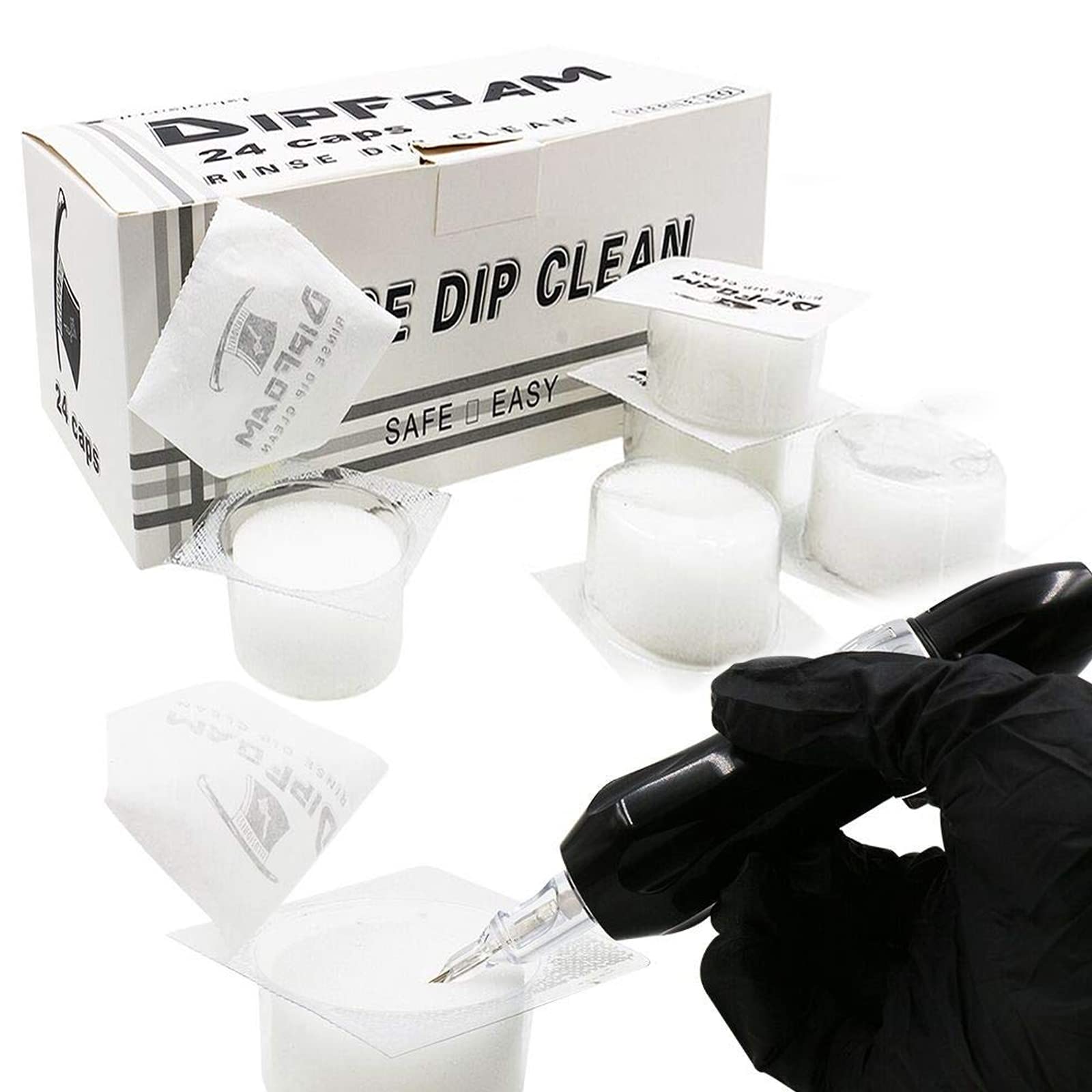 Dip Foam Cleaning Caps - 24pcs Gakonp Rinse Cup
