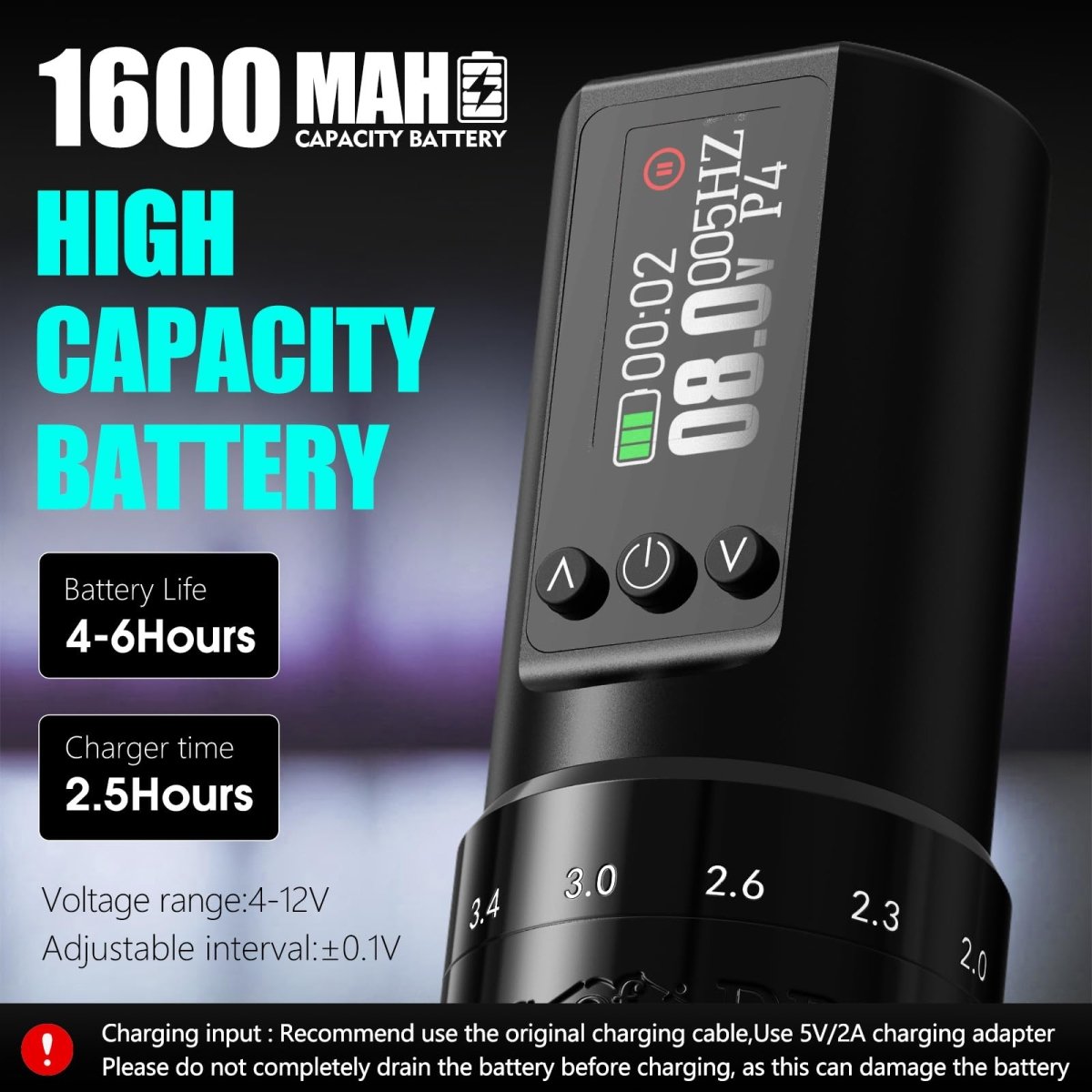 Kiss of Dragon V1 Adjustable Stroke Wireless Tattoo Pen Machine Kit - Tattoo Unleashed