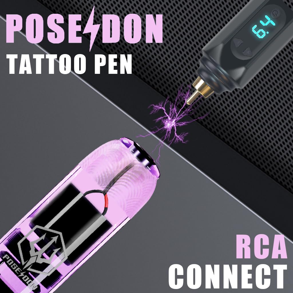 Poseidon Wireless Tattoo Pen Machine Kit TK039 - Tattoo Unleashed