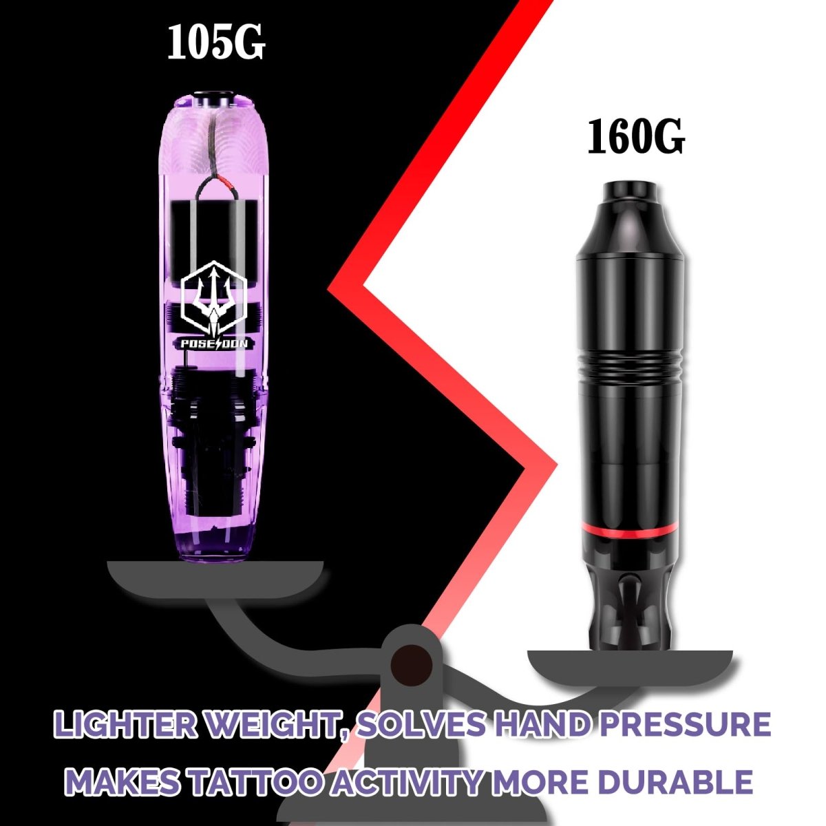 Poseidon Wireless Tattoo Pen Machine Kit TK039 - Tattoo Unleashed