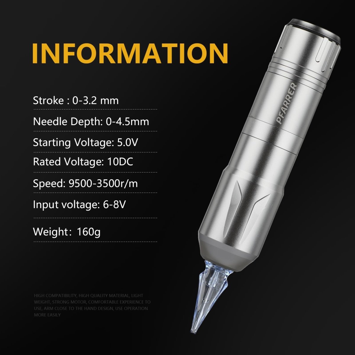 Wireless Tattoo Pen Machine Kit by PFARRER - EKP650 - 7 - Tattoo Unleashed