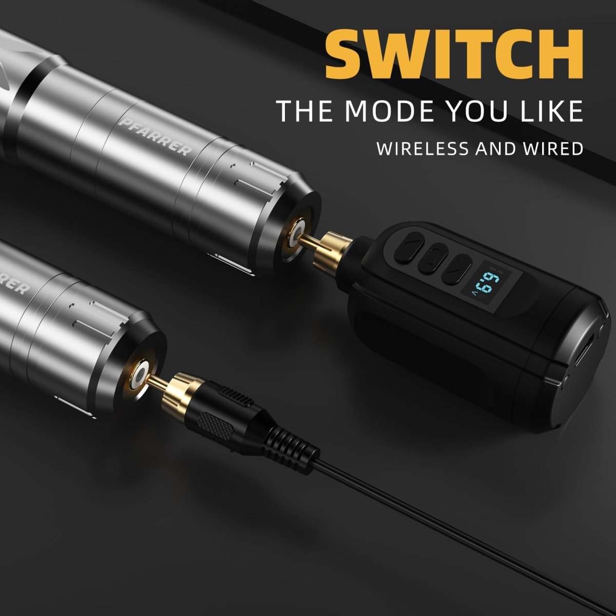 Wireless Tattoo Pen Machine Kit by PFARRER - EKP650 - 7 - Tattoo Unleashed