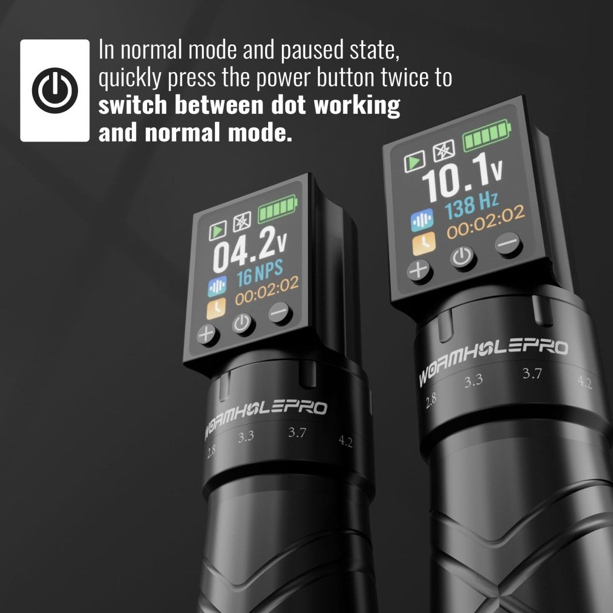 WormholePro Wireless Tattoo Pen Machine Kit - 2300mAh Battery - Tattoo Unleashed