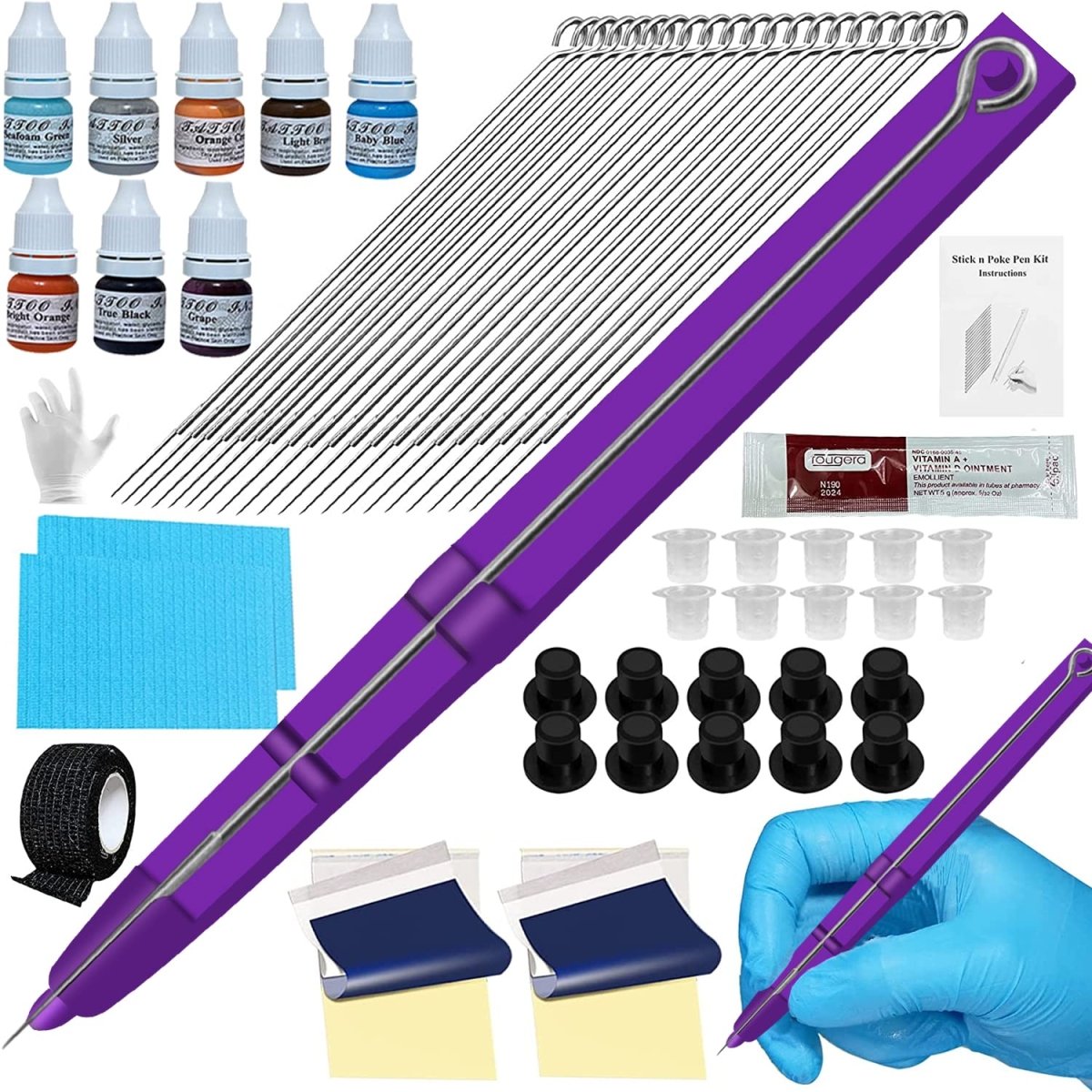 Chiitek Hand Poke Tattoo Kit Violet