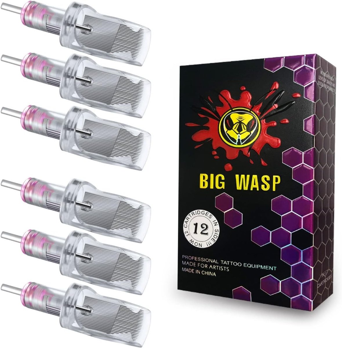 Big Wasp Tattoo Needle Cartridges Standard 1229RM - 12pcs