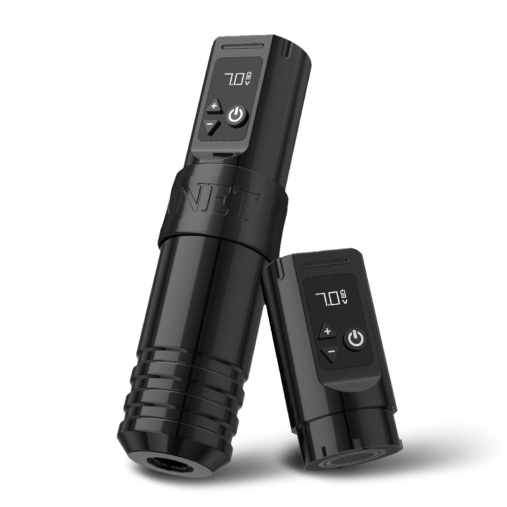 Xnet Torch Black Wireless Rotary Tattoo Pen Machine with Extra