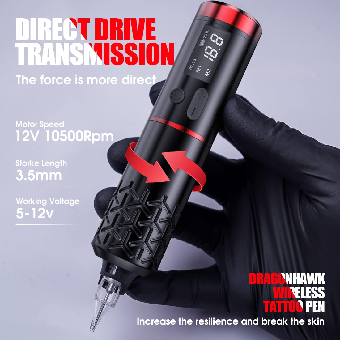 Dragonhawk X6 Wireless Tattoo Pen Machine