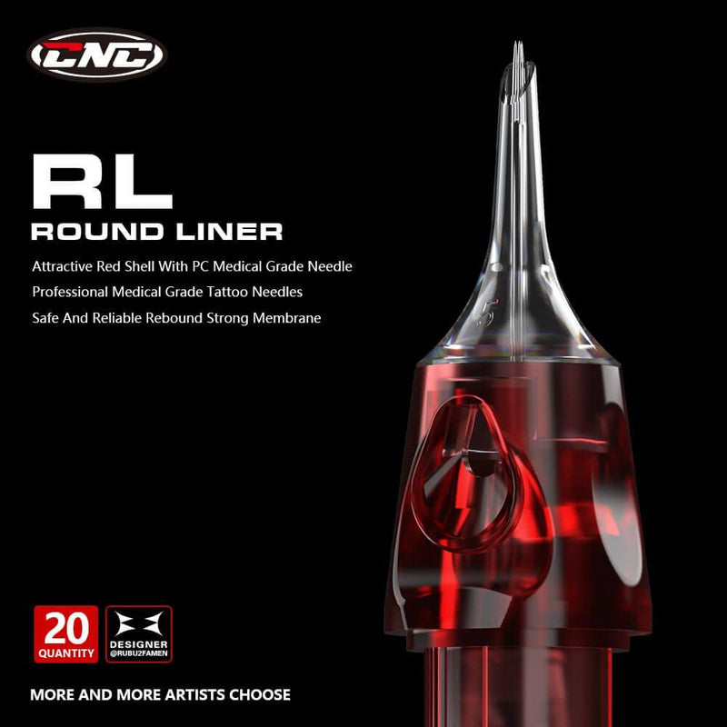 CNC Round Liner Bugpin Tattoo Needle Cartridges 20pcs - 0401RL