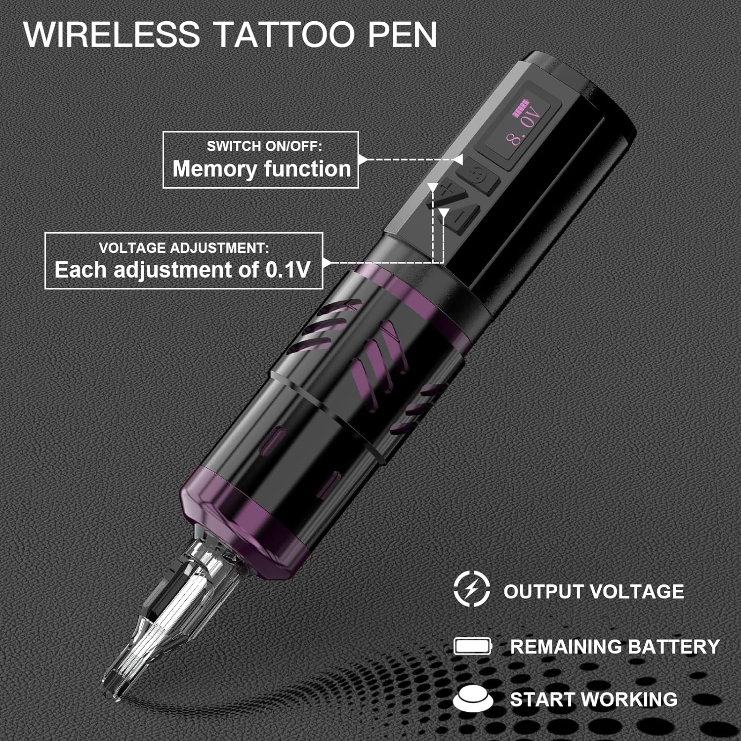 Wormhole Wireless Tattoo Pen Machine HP67-B