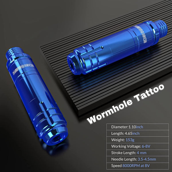 Wormhole Tattoo Pen Machine Kit - Blue WTK148