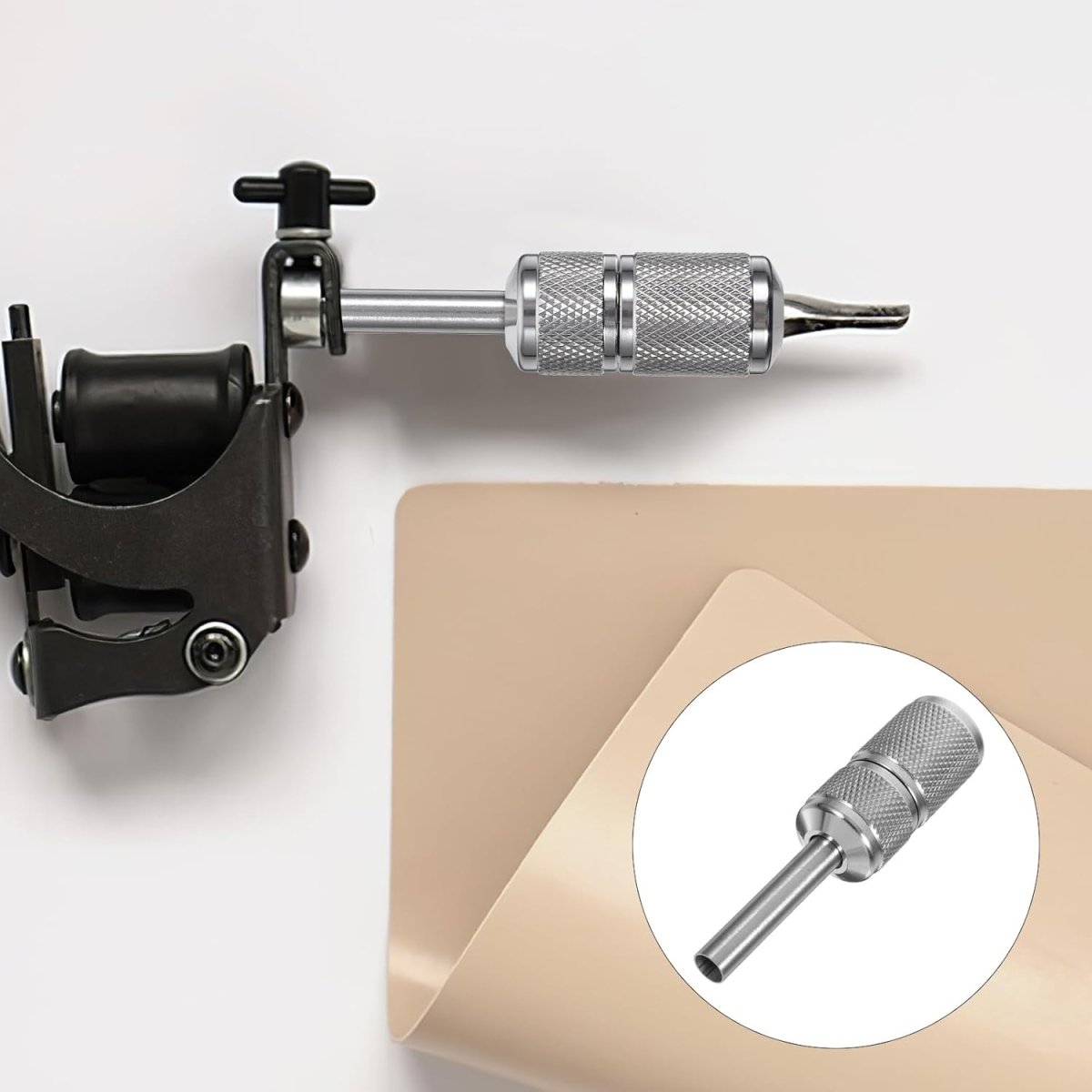 22mm Stainless Steel Tattoo Machine Tube Handle Grips Tip With Self Lock By Artibetter - Tattoo Unleashed