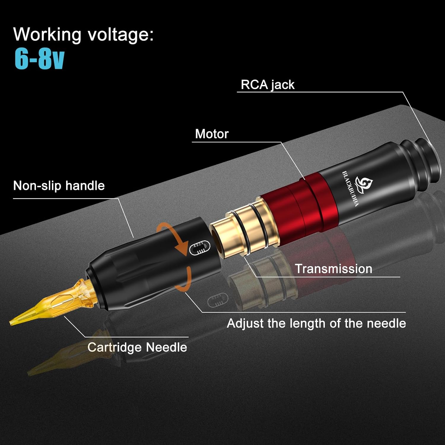 Blackbudda Tattoo Pen Machine Kit - Black