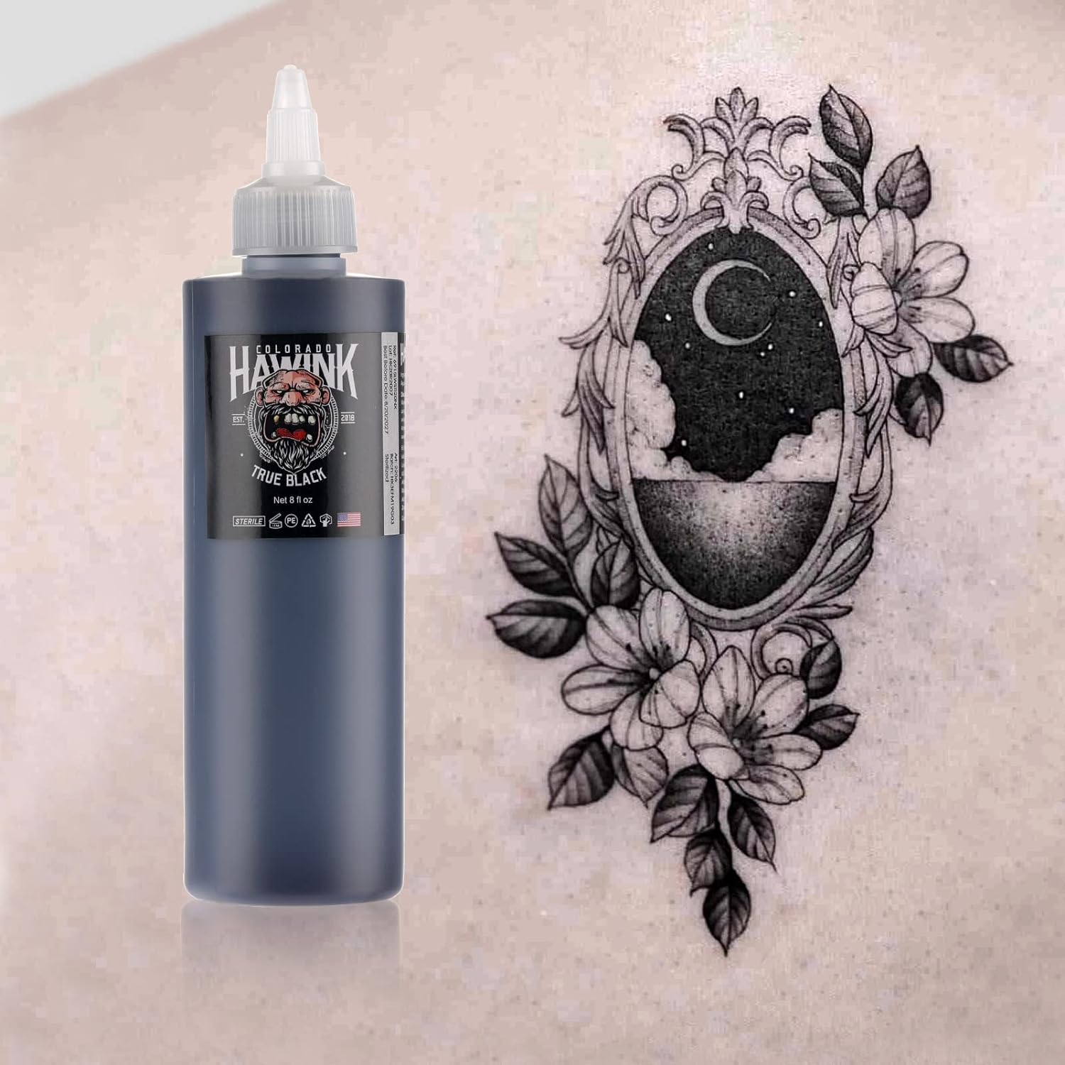 Hawink Tattoo Ink Black 8 oz