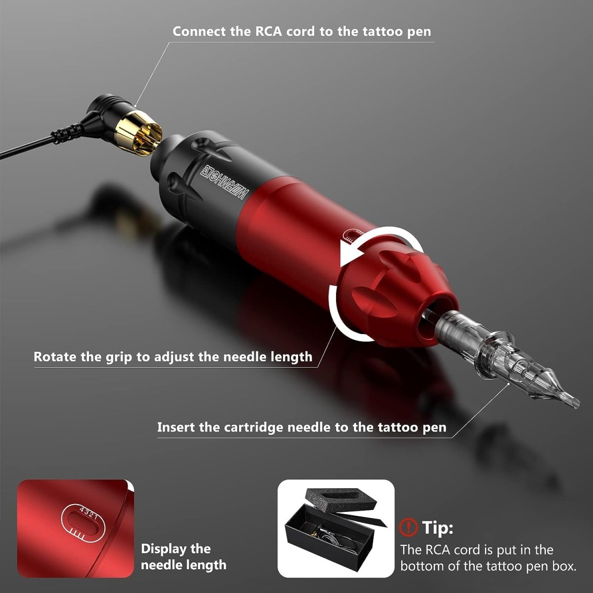 Wormhole Tattoo Pen Machine Kit - WTK075