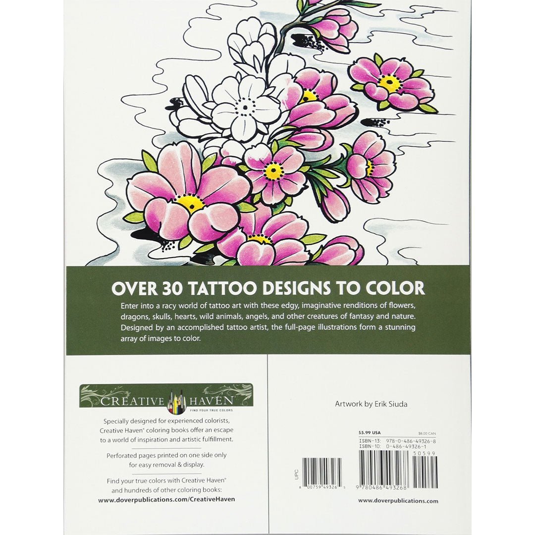 Creative Haven Modern Tattoo Designs Coloring Book