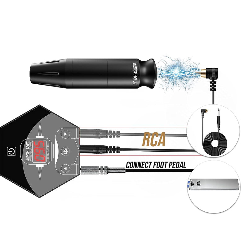 Wormhole Tattoo Pen Machine Kit - Black TK011