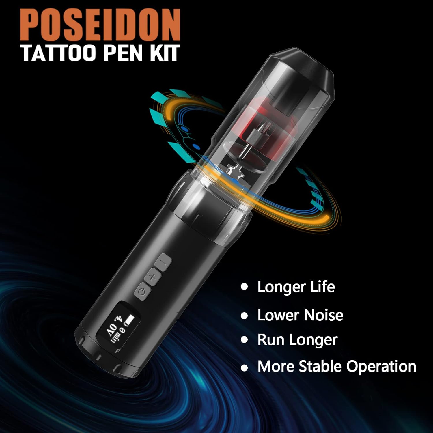 Poseidon Leap Wireless Tattoo Pen Machine Kit