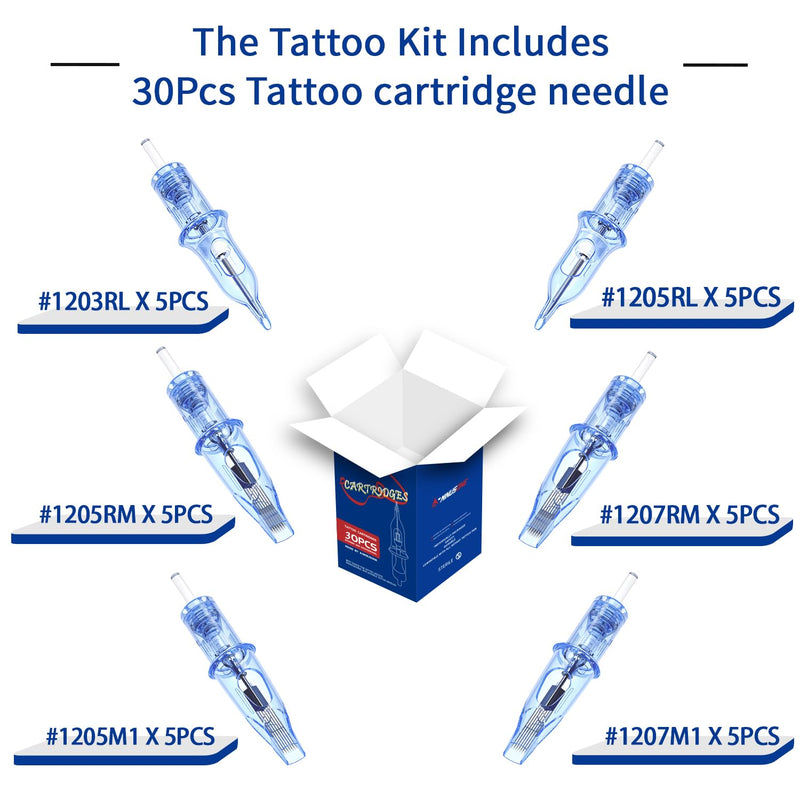 A-minusone Pro Rotary Tattoo Pen Machine Kit - Red