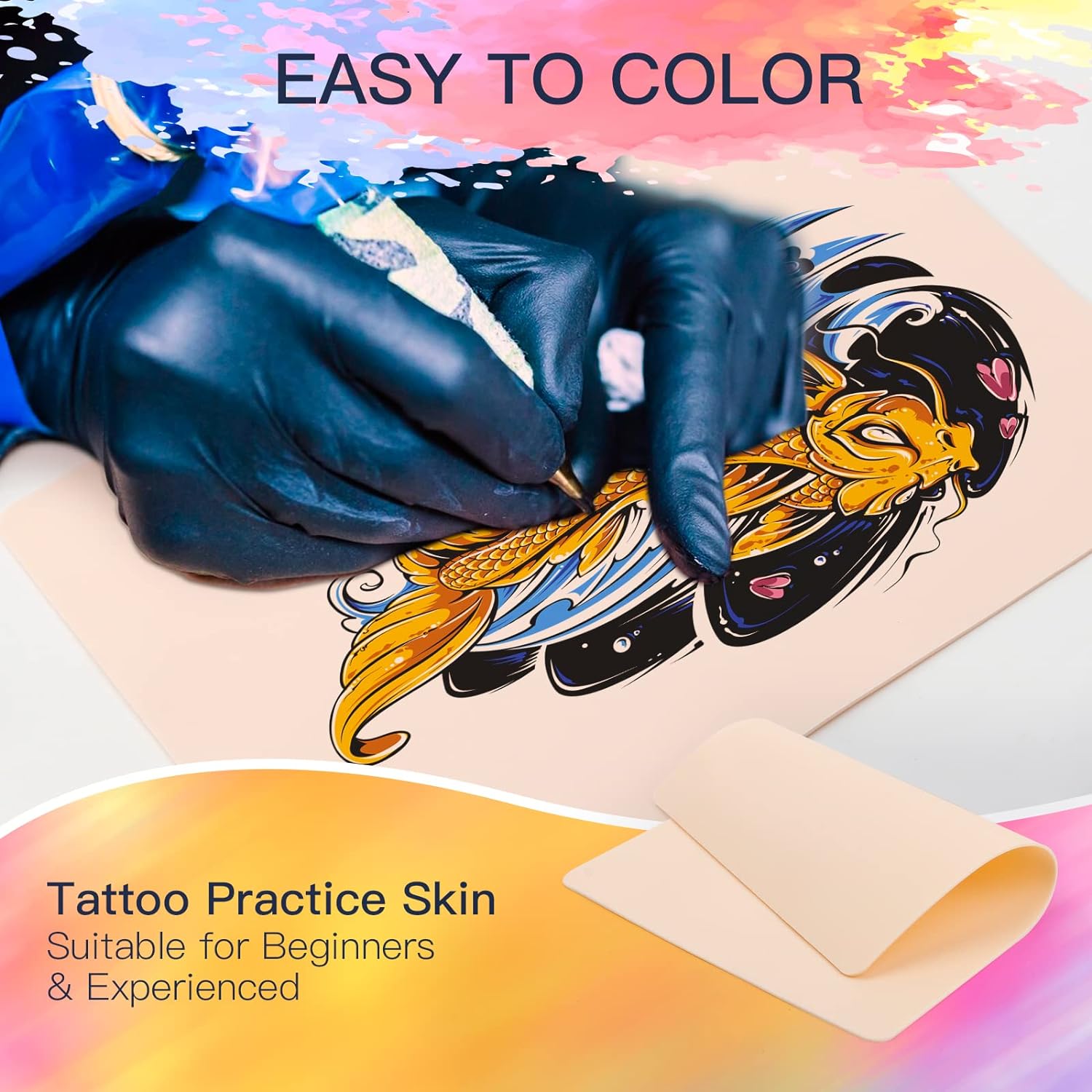 Blank Tattoo Practice Skin Double Sides - 10pcs