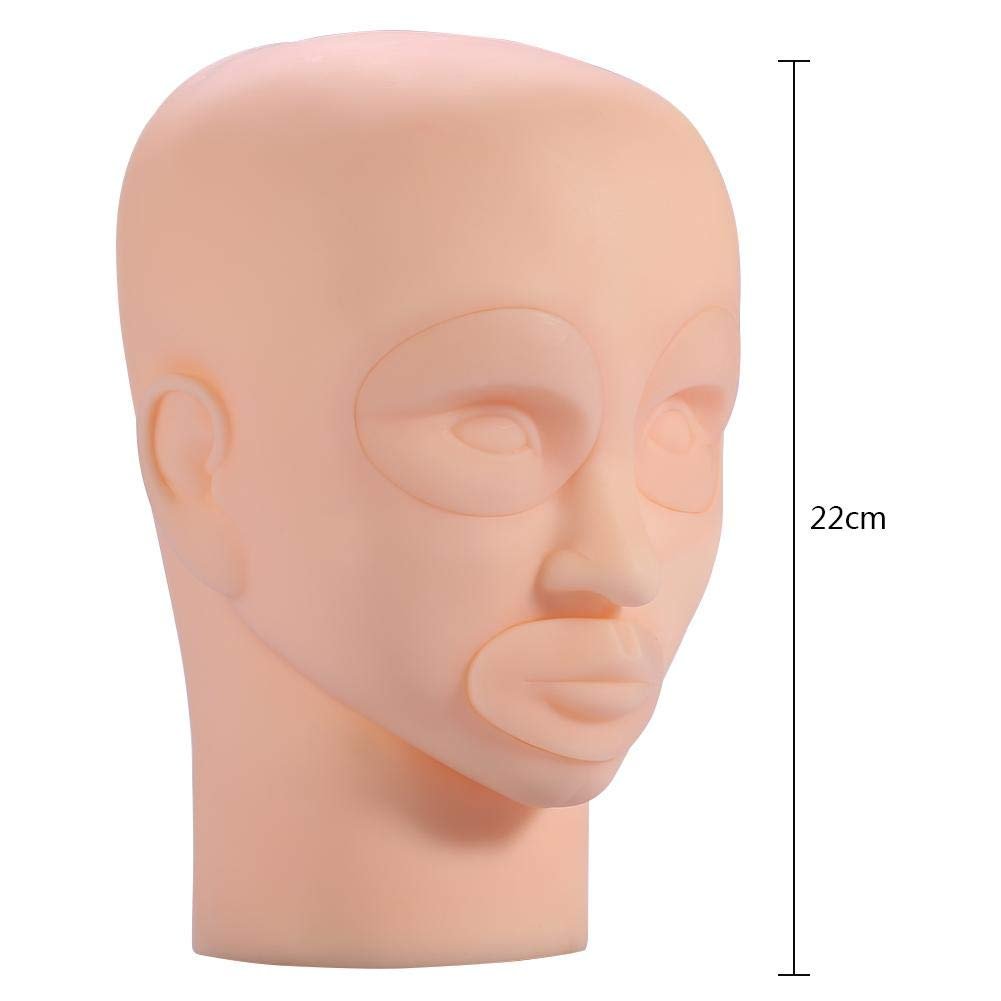 Salmue Silicone Makeup Tattoo Practice Head - Reusable For PMU Mannequin & Tattoo Training