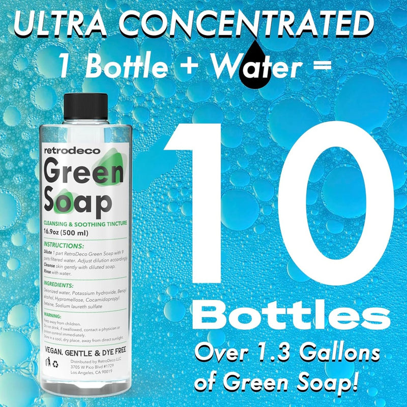 RetroDeco Ultra Concentrated Tincture Tattoo Green Soap - 16 oz