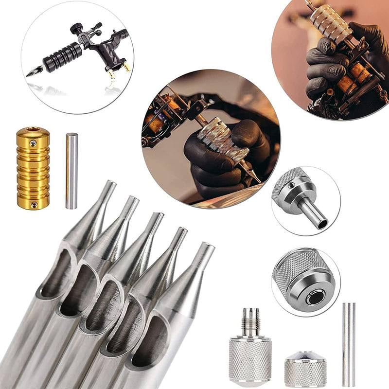Stainless Steel Tattoo Tips and Grips by Beoncall - 22pcs