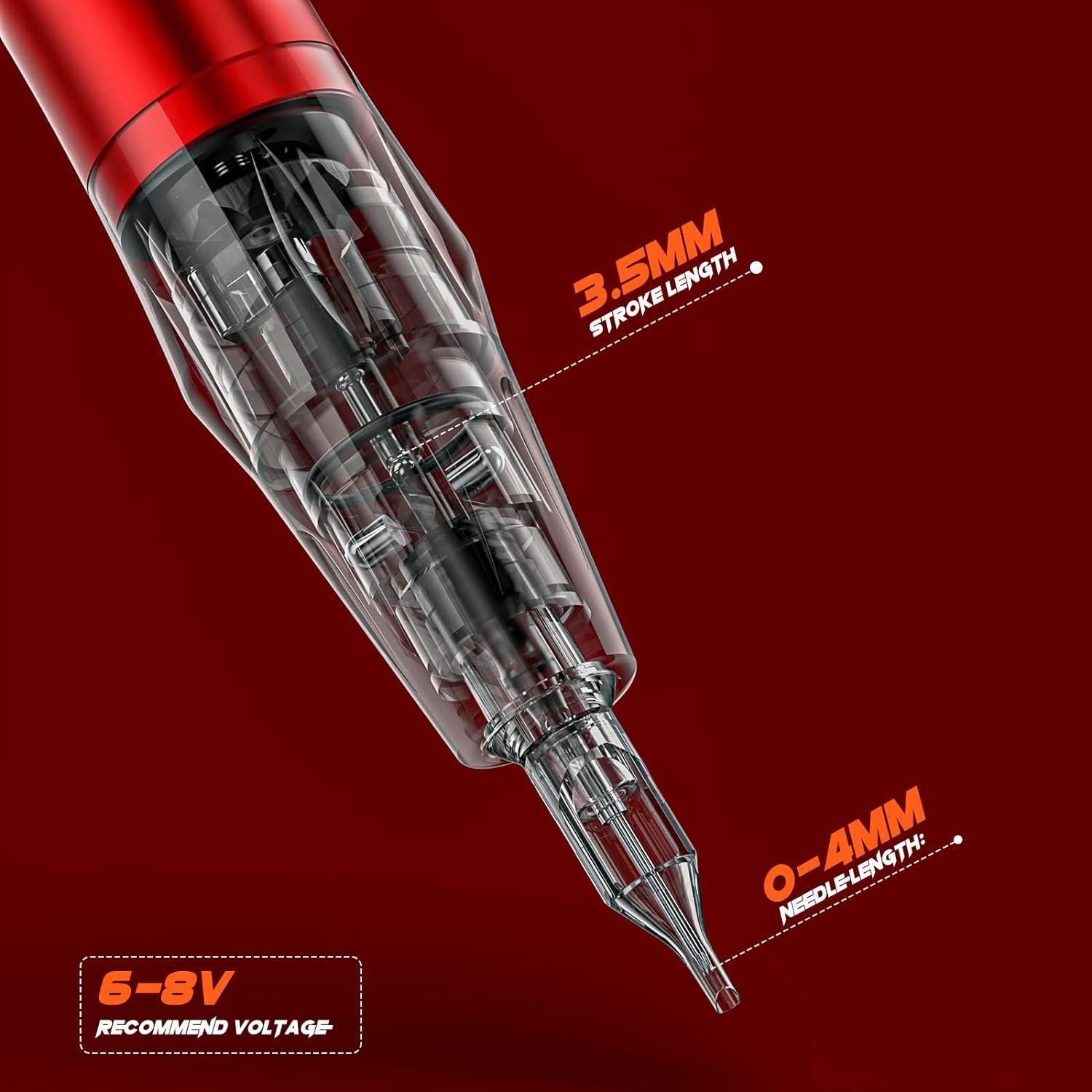 Wormhole Wireless Tattoo Pen Machine Kit Red TK137