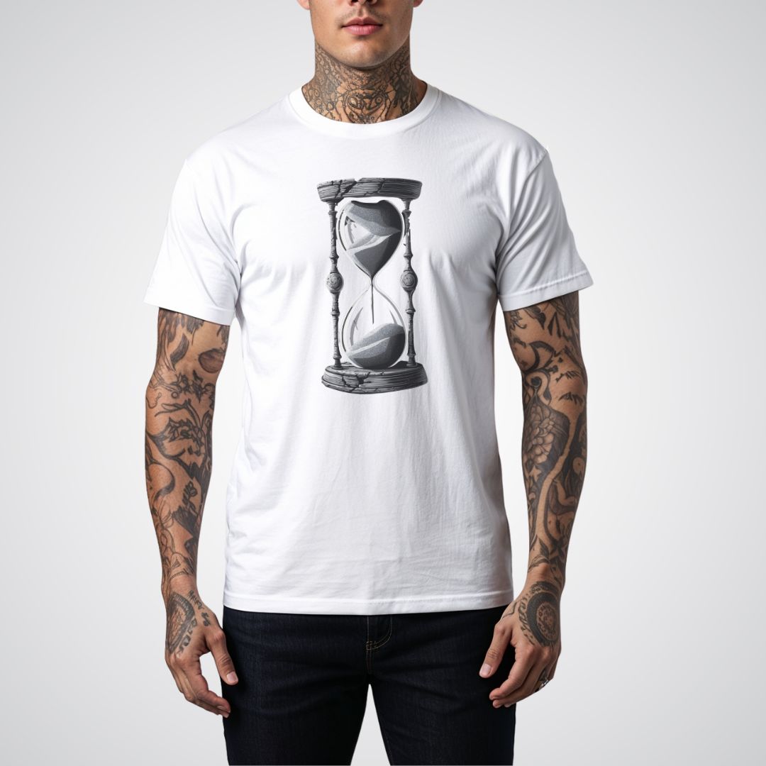 Timekeeper's Hourglass Realism Tattoo Unisex T-Shirt