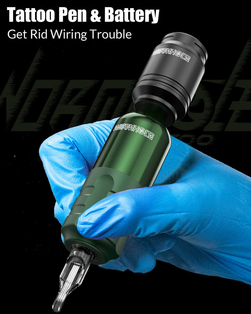 Wormhole Wireless Tattoo Pen Machine Kit - Green TK132