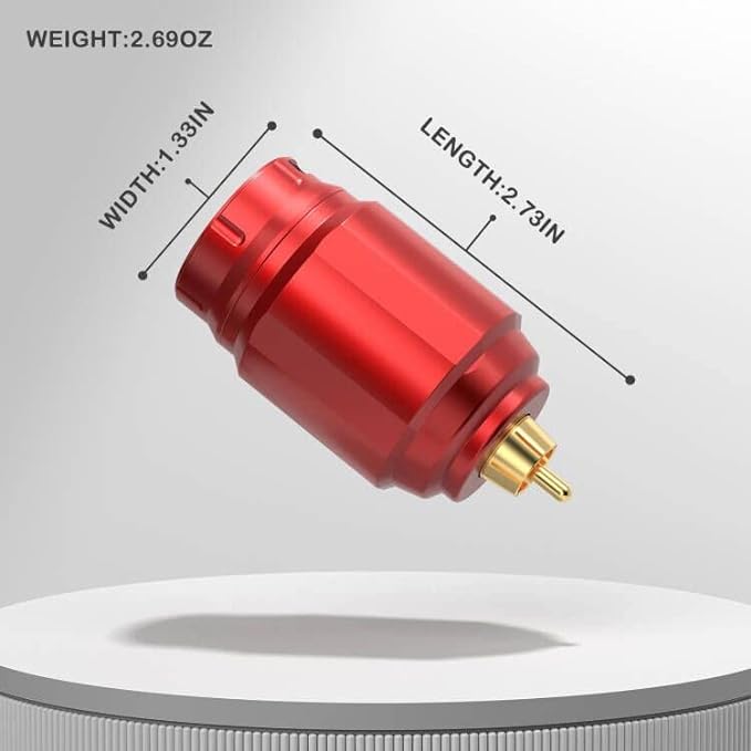 Padieoe 1350mAh Wireless Tattoo Power Supply WB10-D (Red)