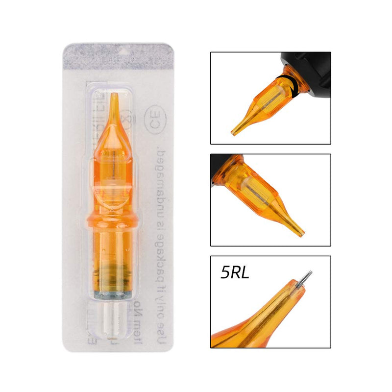 Atomus Yellow 9RL Tattoo Needle Cartridges - 10pcs