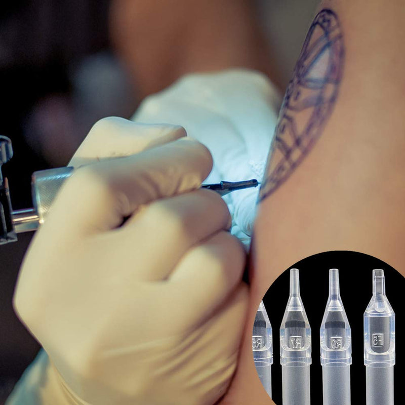 Disposable Tattoo Tips Tubes Nozzle Mixed Size - 100pcs