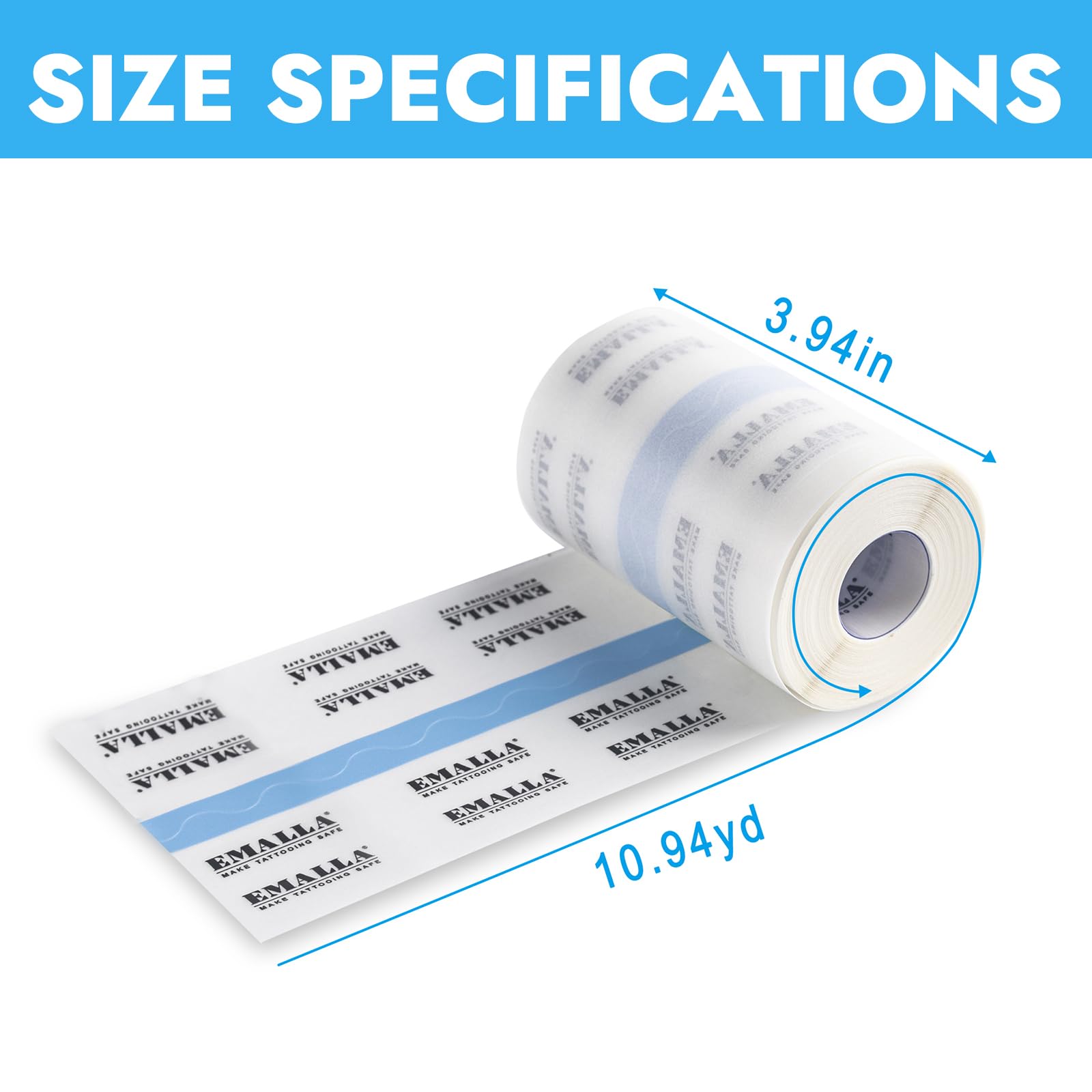 Matte Invisible Second Skin Tattoo Cover Protection Film by Emalla - 3.9in x 10.9yd