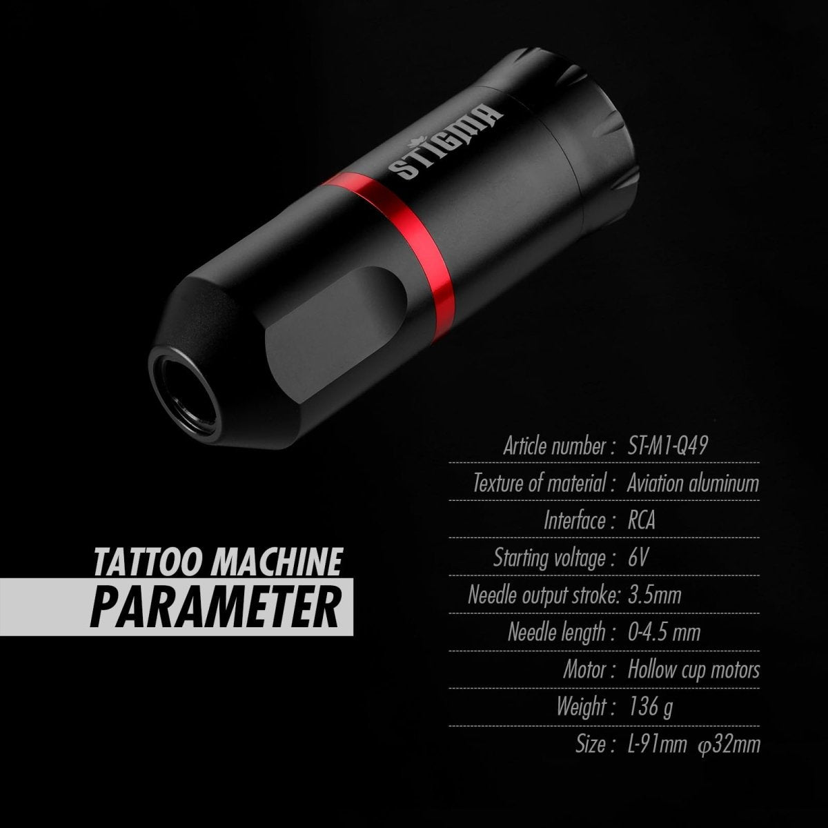 Stigma Wireless Tattoo Pen Machine Tattoo Kit STQ49P802-1