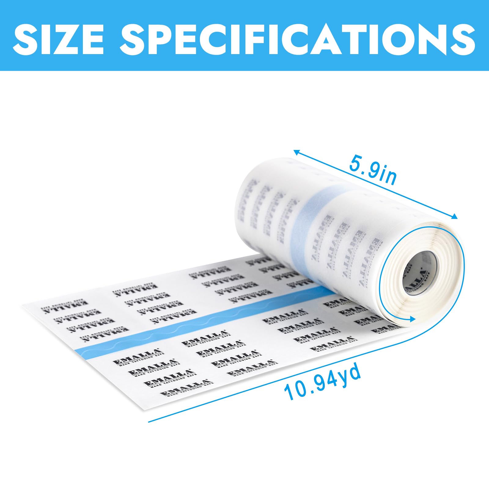 5.9in x 10.9yd Second Skin Tattoo Protection Film Invisible Matte by Emalla