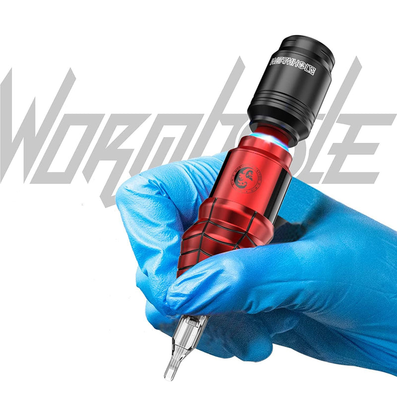 Wormhole Wireless Tattoo Pen Machine Kit - Red TK507