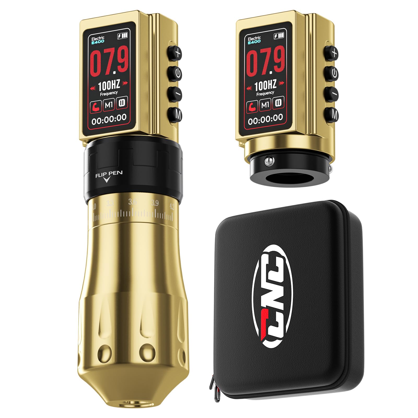 E400 Wireless Tattoo Pen Machine - Gold