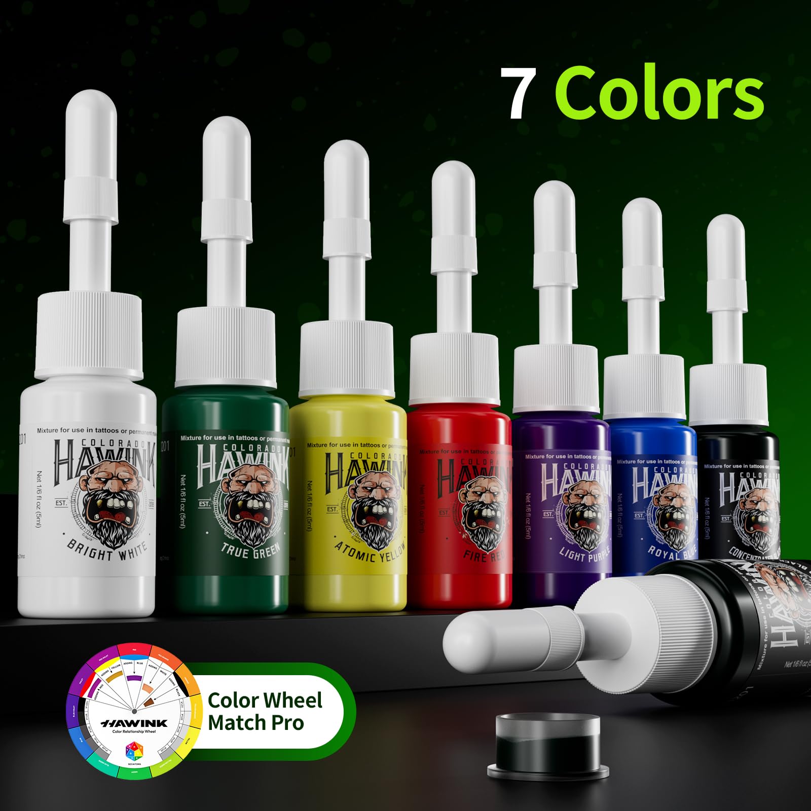 Wireless Tattoo Pen Machine Kit Tattoo by Hawink (2 Batteries) HW-TKP306KITA-10