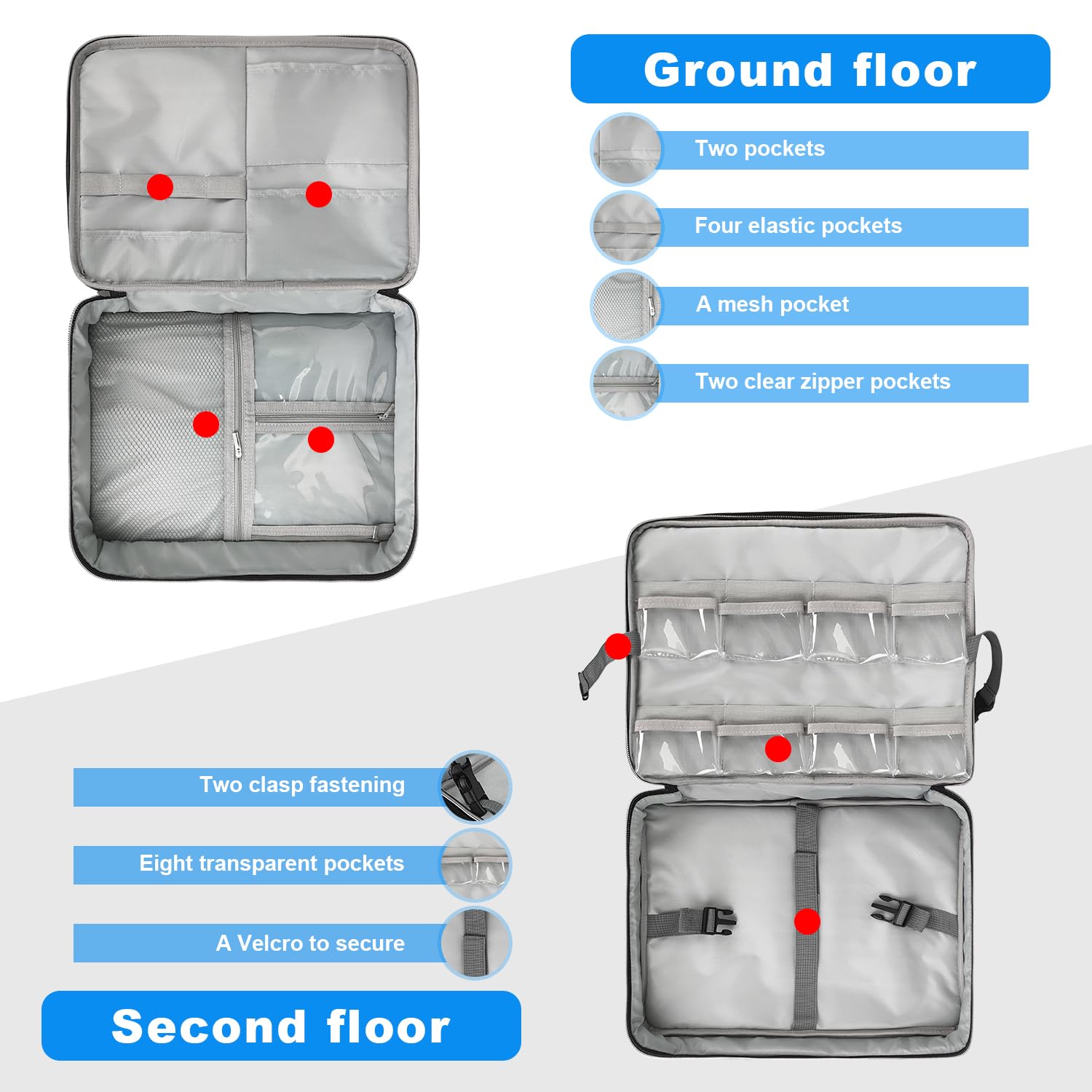 Generic Tattoo Case – Double Layer Travel Bag for Tools