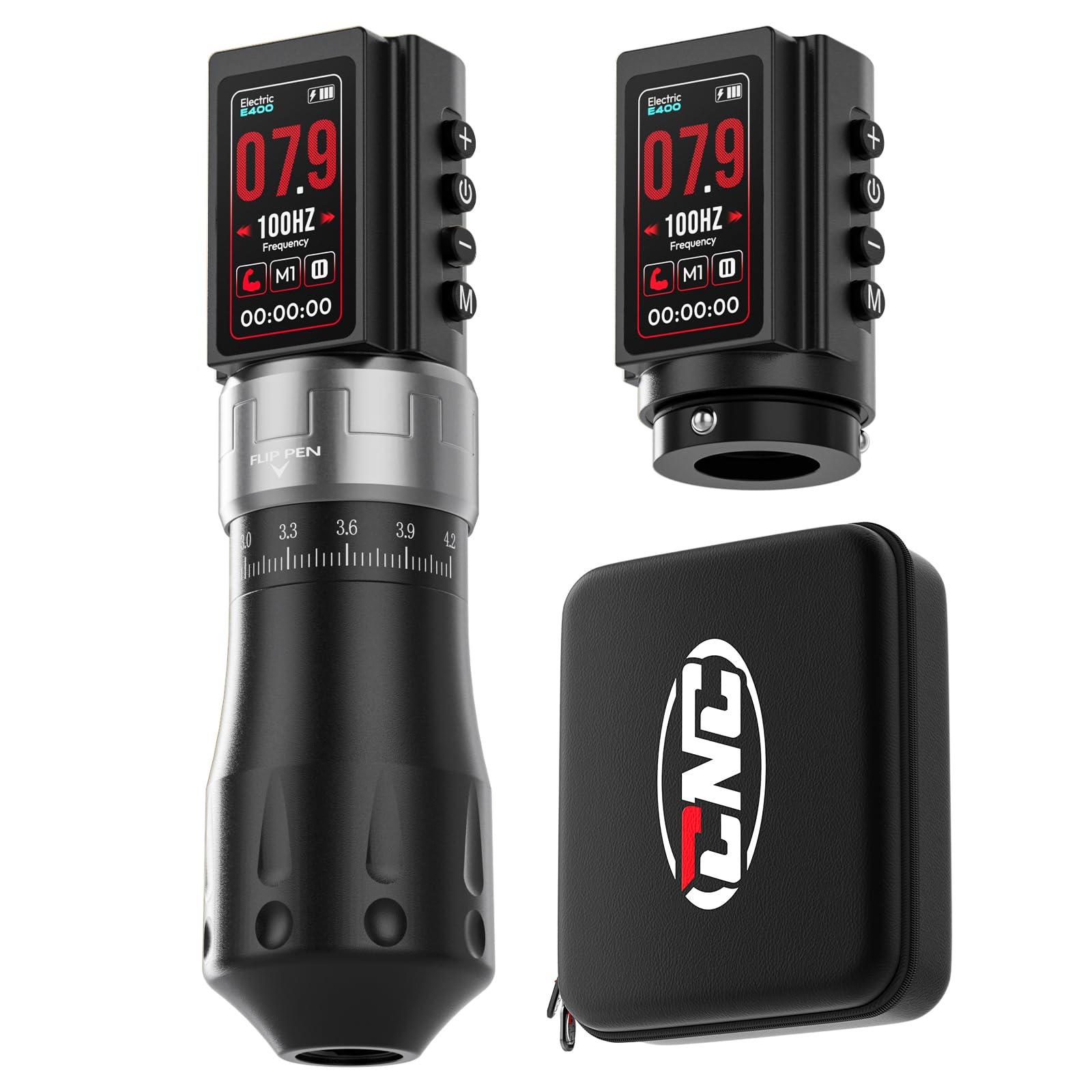 E400 Wireless Tattoo Pen Machine - Black