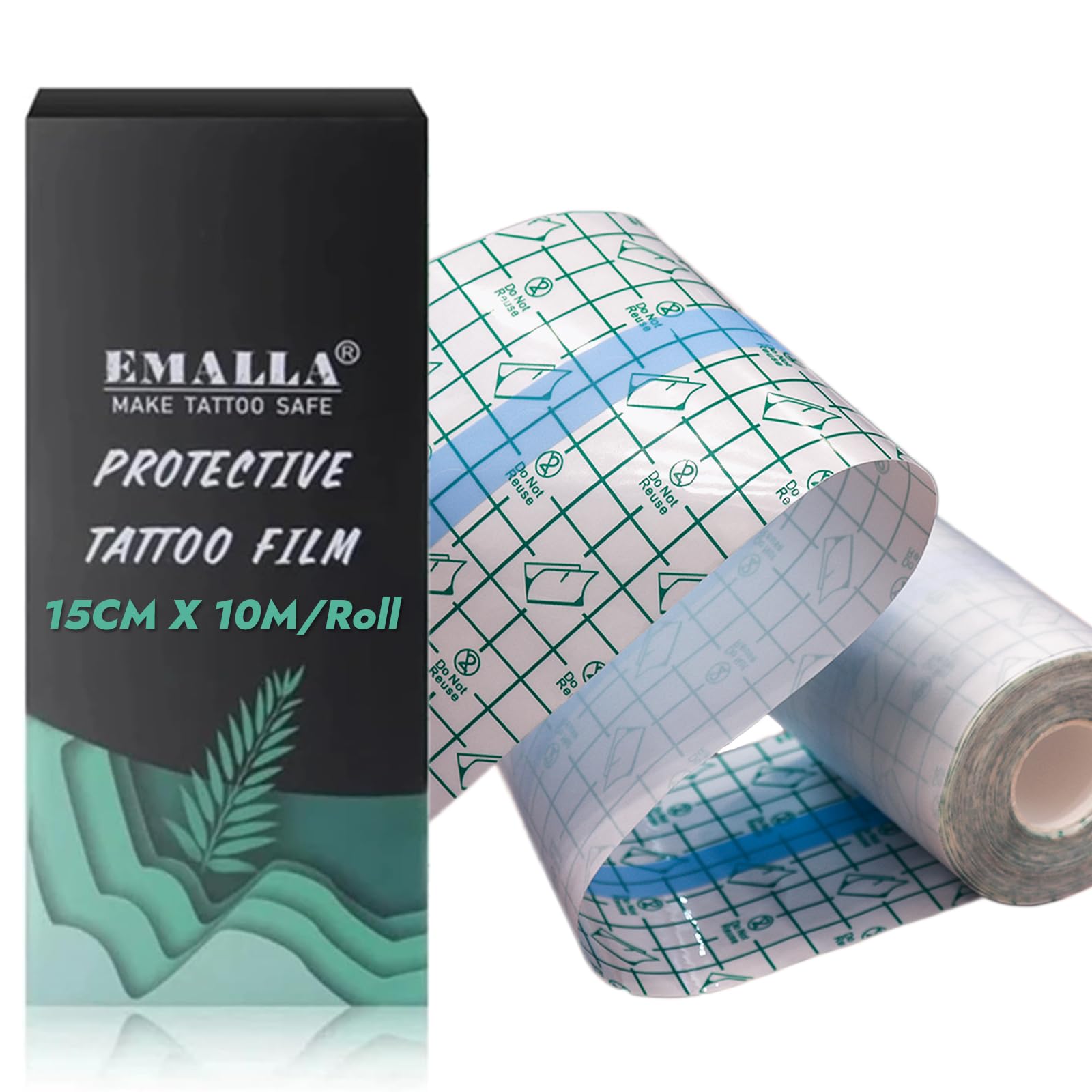 6in x 11yd Second Skin Tattoo Cover Protection Film by Emalla - Tattoo Aftercare Bandage