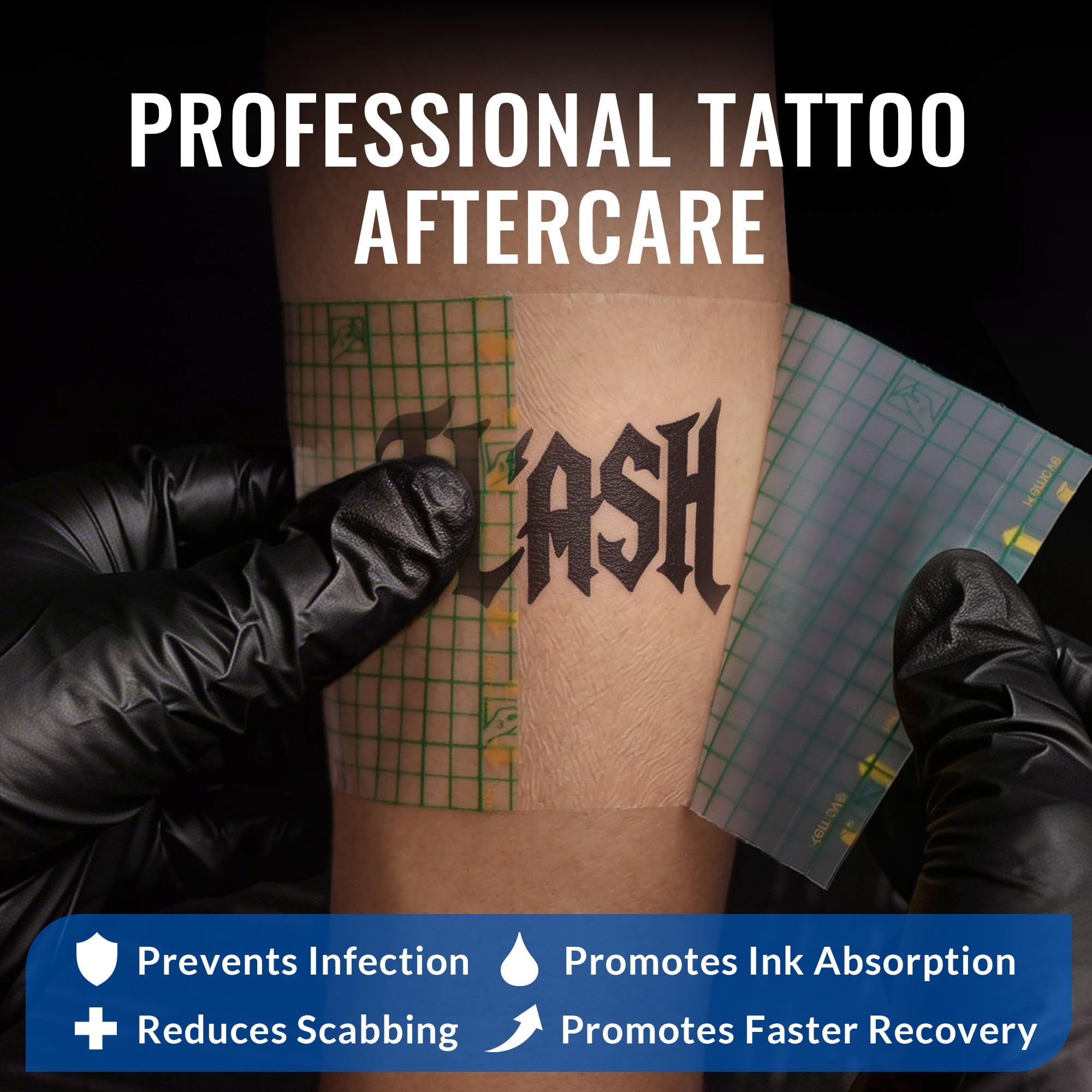 Medlot Tattoo Aftercare Bandage, 10in x 2yd Roll - Waterproof Tattoo Wrap Protection Film