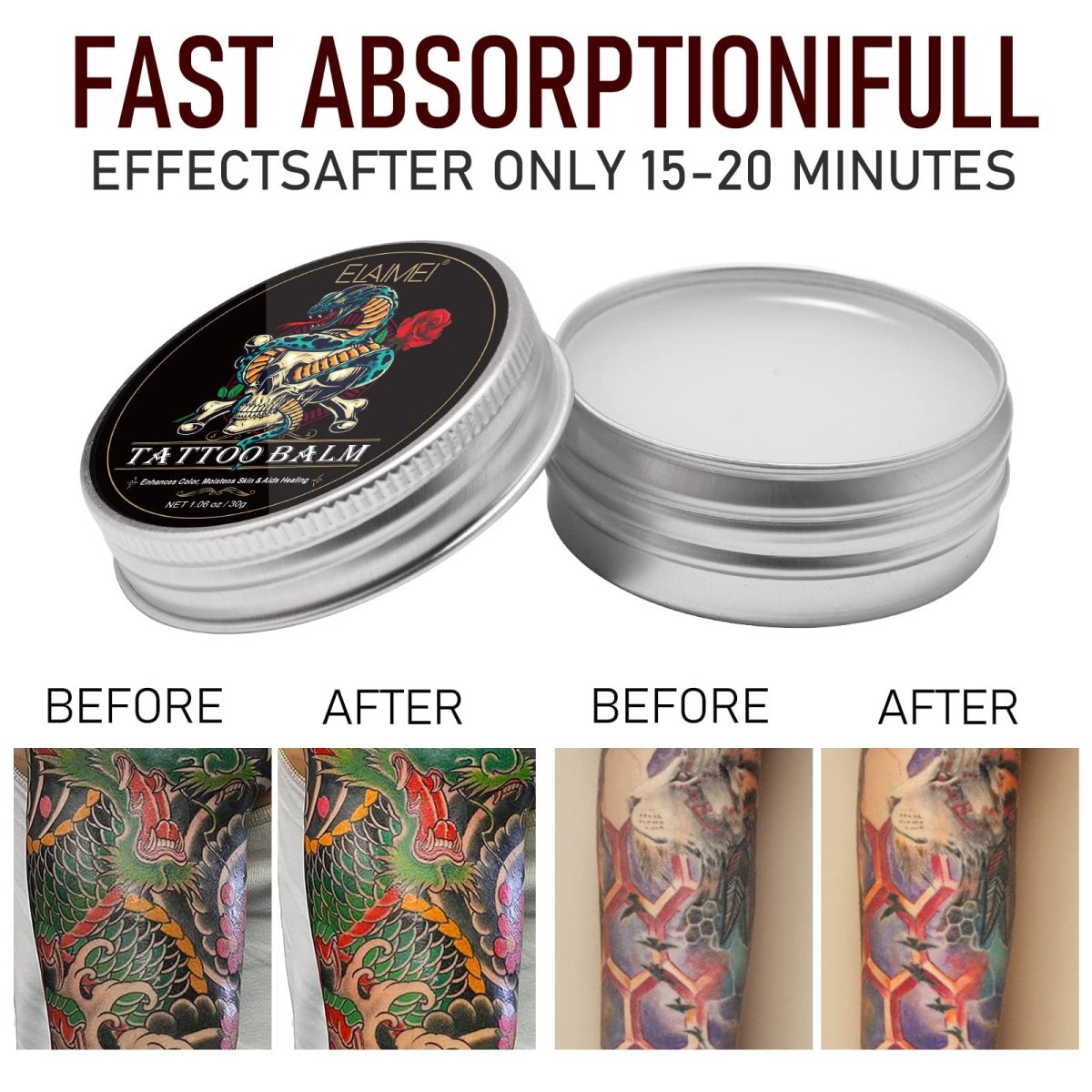 Elaimei Tattoo Aftercare Butter Balm 1.06 oz