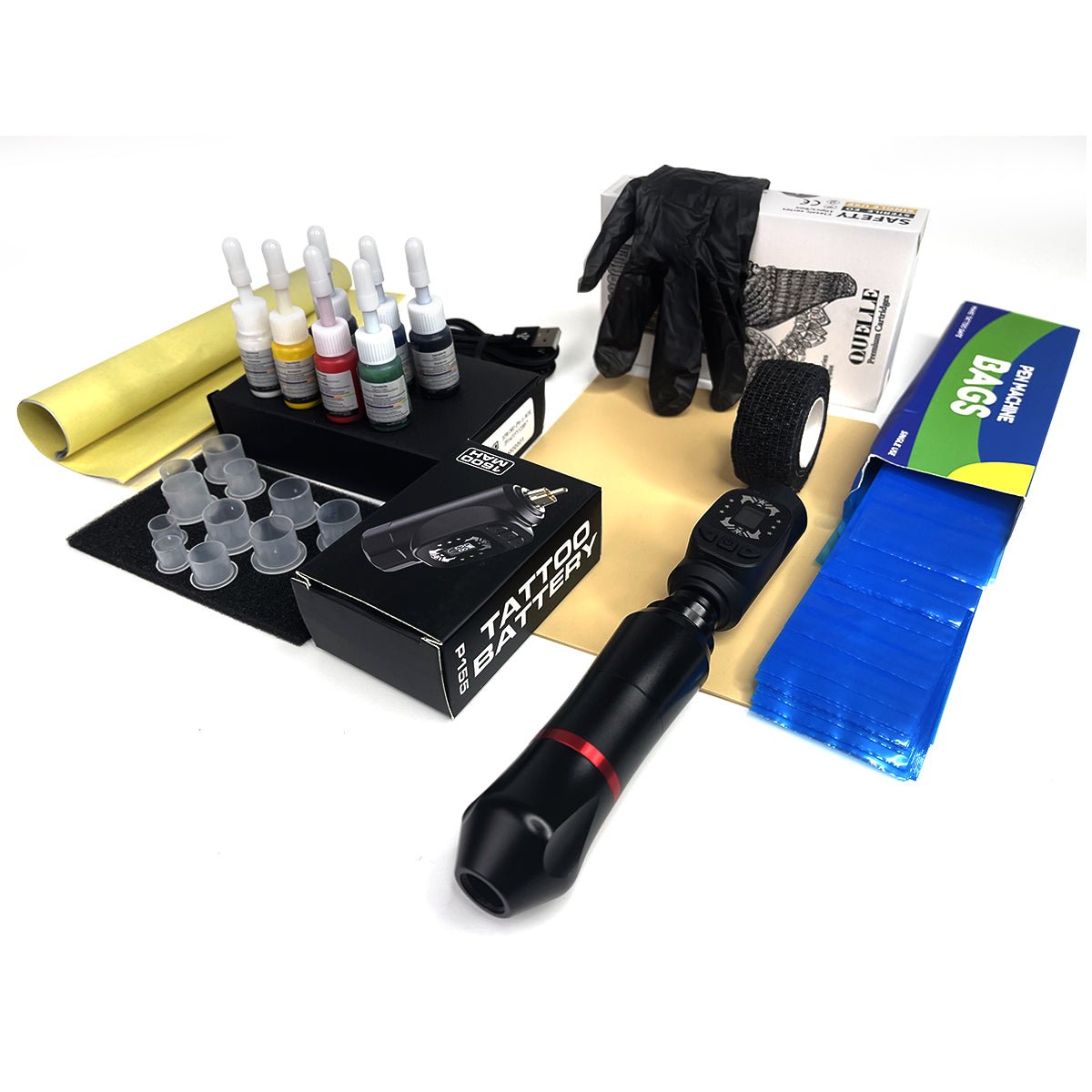 Blax 3.0 Wireless Tattoo Pen Machine Kit - Black