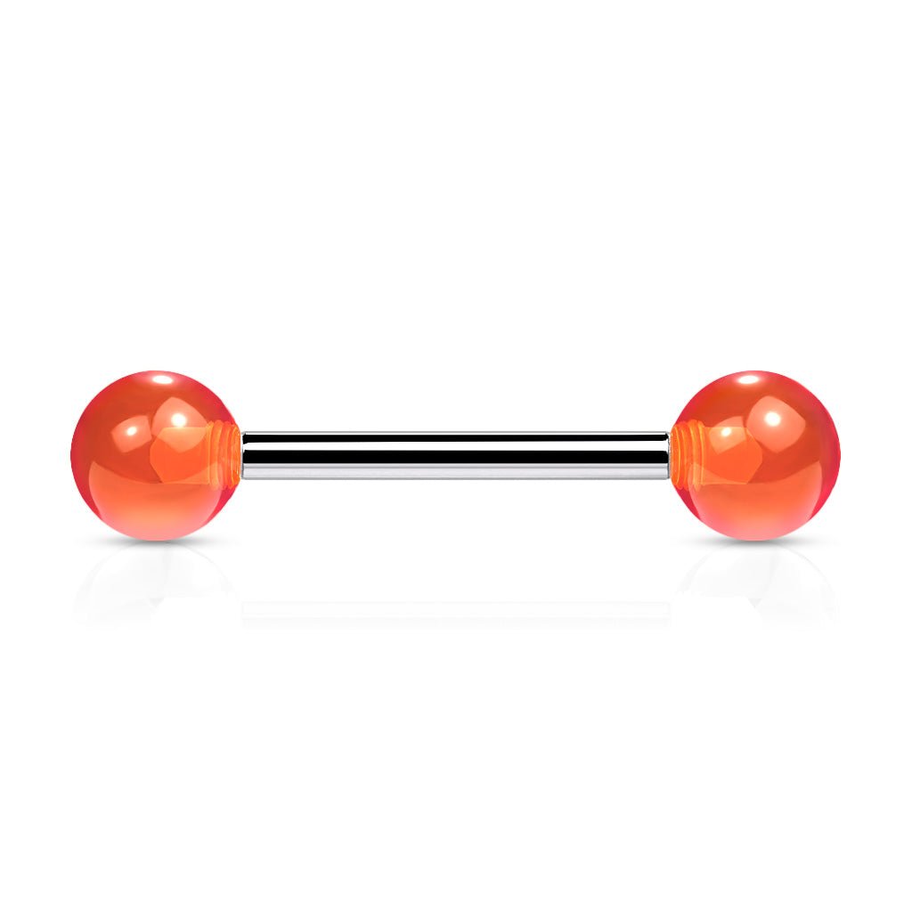 Straight Barbell w/ Acrylic Ball - 14GA