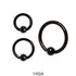 Steel Captive Bead Ring with Dimple Ball - 14GA