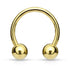 Gold Steel Circular Horseshoe Barbells